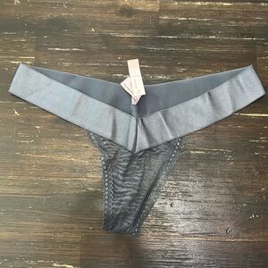 Wife left NWT Silver, Lace Thongs, Size L, from VS when she left me :(